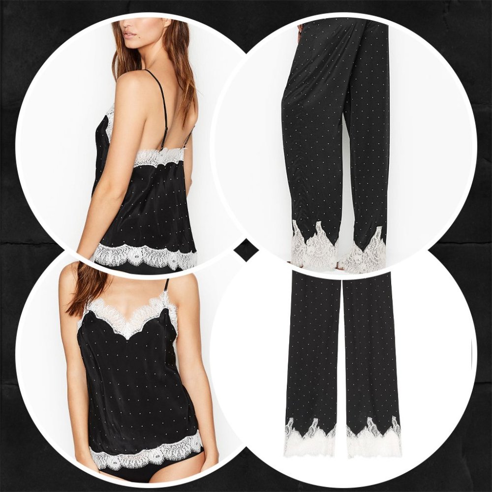 VS ONE COMPLETE SET Lightweight Silky Lace PJ Set - Picture 2 of 16